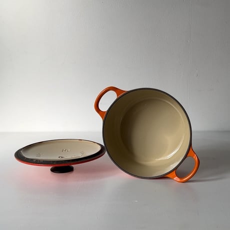 LE CREUSET ル・クルーゼ　ココットロンド 16cm  旧箱デッドストック オレンジグラデーション　made in france