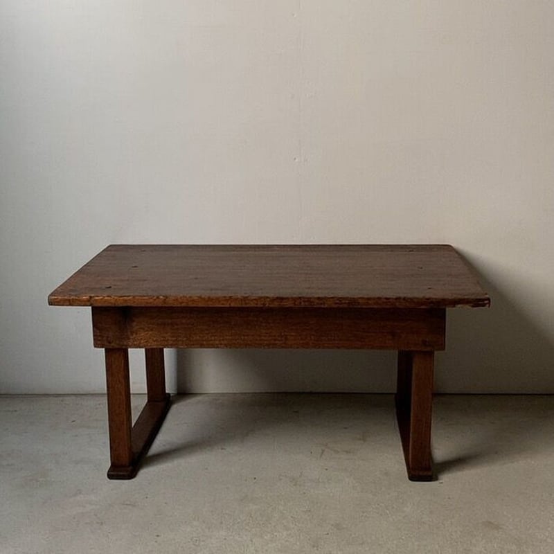 昭和期 小さい机 ラワン木製無垢 ヴィンテージローテーブル 文机 座卓