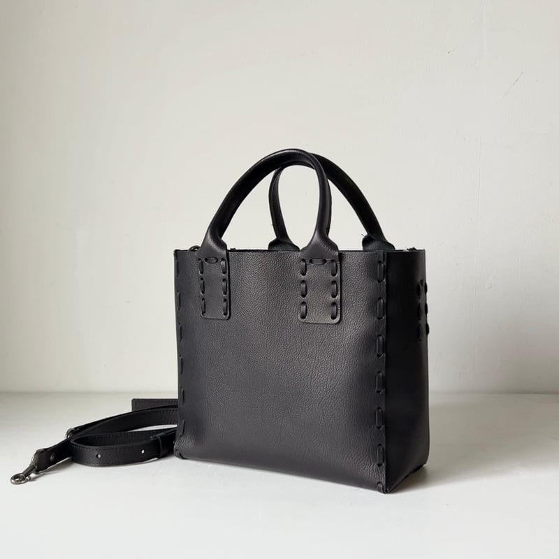 POMTATA ポンタタ SAKU TOTE 'S 2WAYトートバッグ レザー シボ革