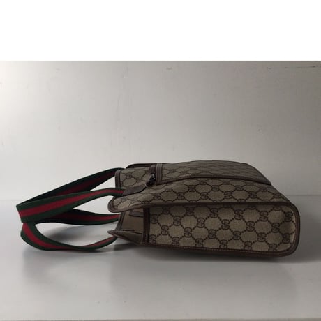 GUCCI グッチ  オールドグッチ  シェリーライン ハンドル  コーティングGGキャンバス/レザー トートバッグ  ヴィンテージ  中古美品