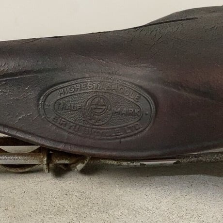 EIRYU BICYCLE LTD TRADE MARK ヴィンテージ 革サドル レザー自転車パーツ オールドパーツ レトロパーツ 50s 60s 70s