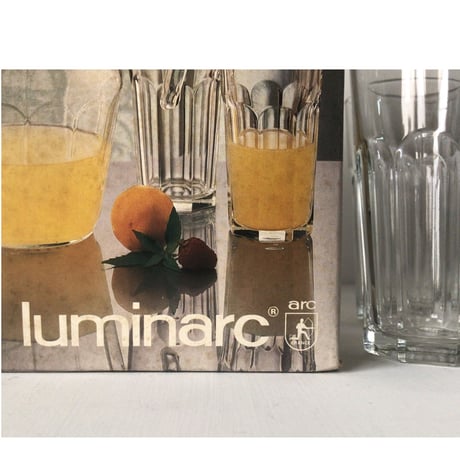 Luminarc  ヴィンテージ  リュミナルク Mirabeau  ミラボー  ピッチャー1・グラス6  ギフトセット　フランス製  デッドストック 未使用品 made in France