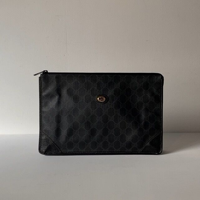GUCCI オールドグッチ インターロッキング GG柄コーティングキャンバス