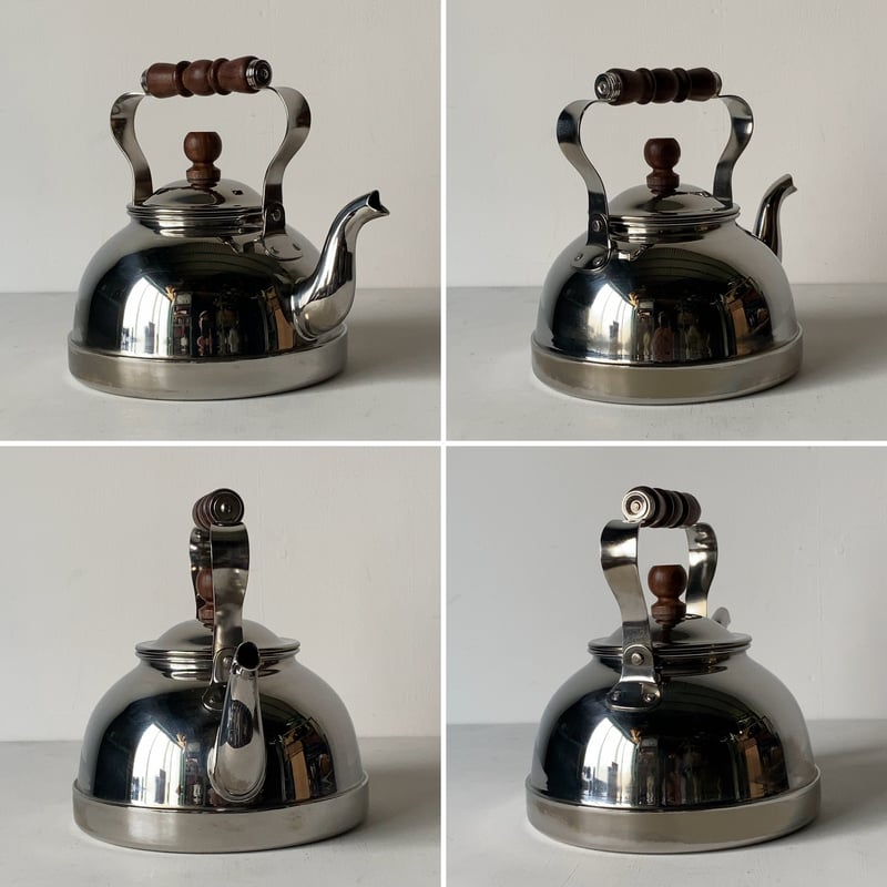 ステンレスケトル ウッドハンドル ウォールナット シンプルデザイン 未