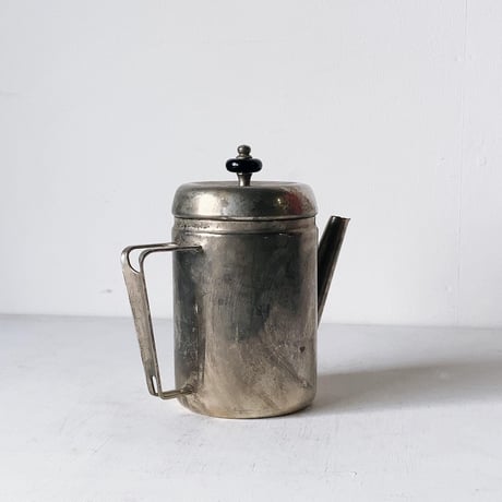 古い銀色のポット ヴィンテージティーポット コーヒーポット 完品範疇