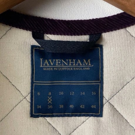 LAVENHAM ラベンハム キルティング ベスト ジレ コクーンソーンハム  2021年製 ダークパープル レディース S 中古美品