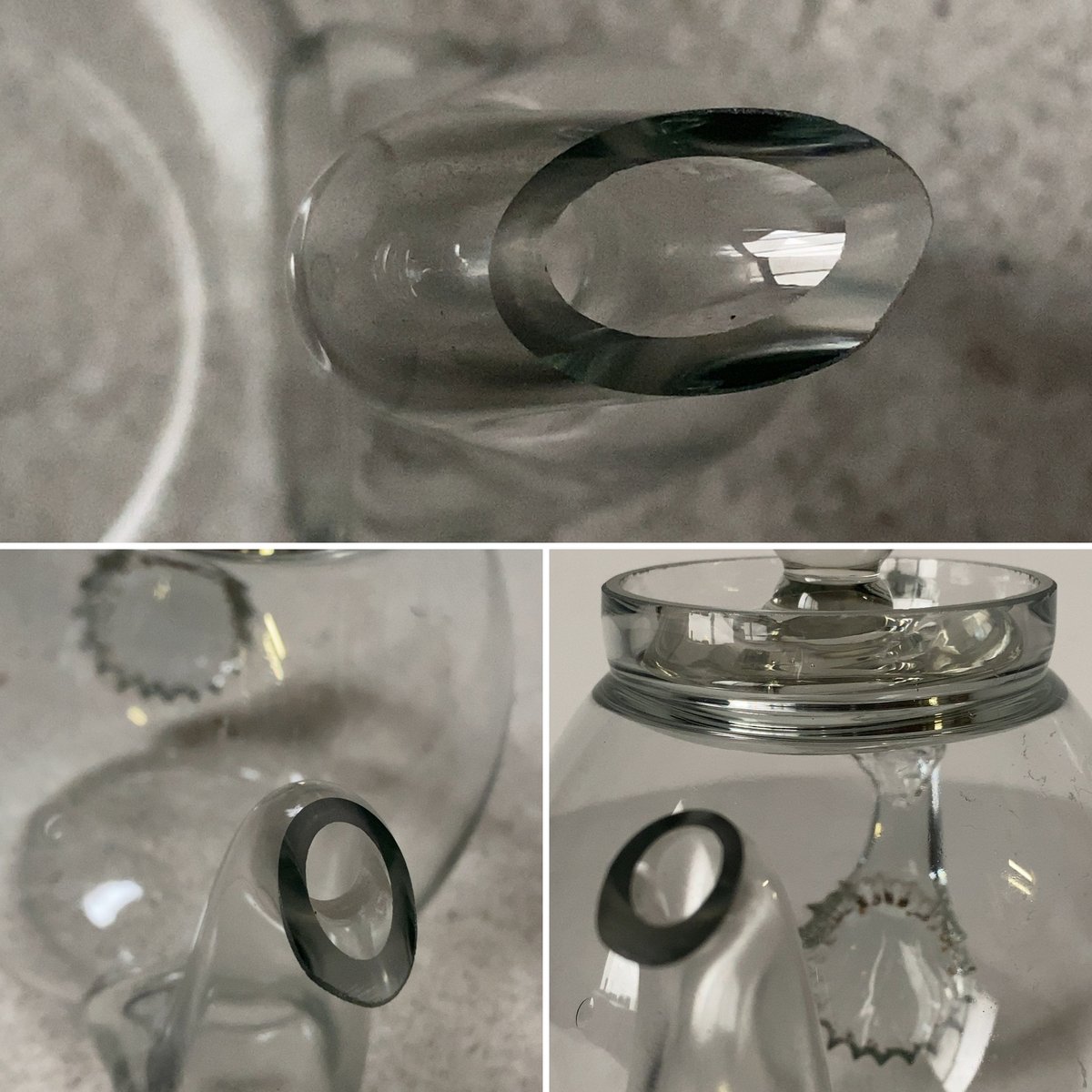 アンティーク ガラスポット 明治 大正期 古硝子 オールドクラフト 古い