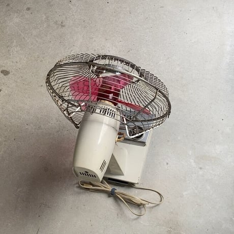 MITSUBISHI  ELECTRIC COMPAC D25E8  三菱扇風機  オールド三菱 1968年製 ヴィンテージ家電 レトロ扇風機 ピンク羽 コード内蔵可  実用品