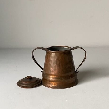 GREGORIAN COPPER社 グレゴリアン コッパー  シュガーポット  アメリカ製 ヴィンテージ 銅製品 蓋付き容器  良品 made in USA