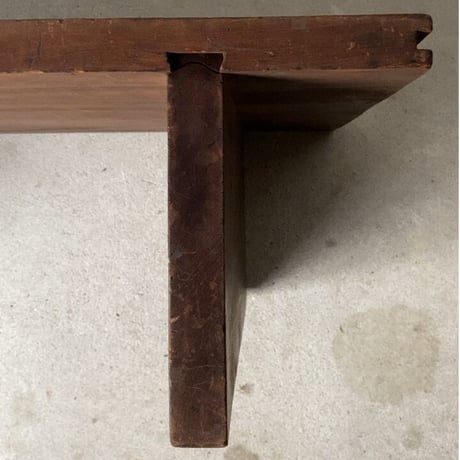 古い継ぎテーブル 幅約85cm 濃茶トロトロの文机 分厚くゴツい無垢材  ヴィンテージローテーブル 雰囲気良好 美品