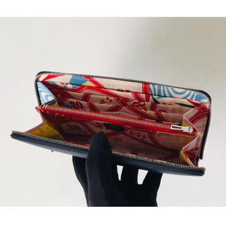 HERMES  エルメス  アザップ シルクインクラシック  ラウンドファスナー ブルーインディゴ  D刻印2019年製