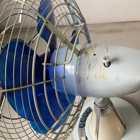 Toshiba 東芝  東京芝浦電気  ヴィンテージ扇風機 ランプ付き 一体型ライト 近未来デザイン 1960s タワー型ランプ レトロ家電 希少 幻の逸品 稼働品 良品　B(ライトブルー)
