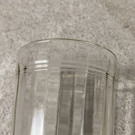 アンカーグラス  タンブラー  細身 3本ライン  刻印無し  高さ約13.5cm 珍品 希少  アンティークグラス  ゆらゆらガラス  気泡硝子 無色ややグレー  昭和初期  完品