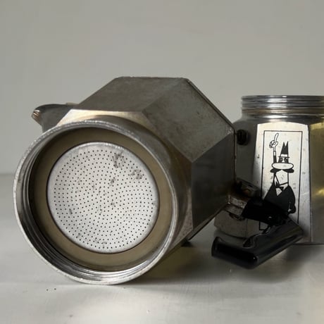 BIALETTI ビアレッティ モカエキスプレス 3カップ 直火式 コーヒーメーカー エスプレッソメーカー マキネッタ 永久定番 1977年製 ヴィンテージ クルジナッロ工場製 下段マーク 中古良品