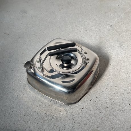 杉山金属 薄型キューブケトル1.6L  ステンレス製 スクエアケトル スタッキング可能 キャンプ アウトドア ユーズドキッチンツール 良品