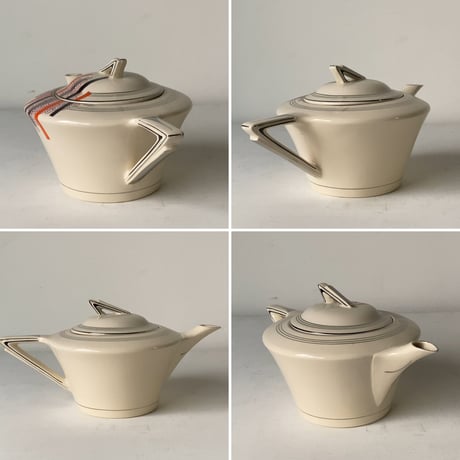 Soho Pottery Ltd  ソーホーポタリー社製 Solian Ware シリーズ イギリスヴィンテージ ティーポット   1930年頃  アンティーク テーブルウェア 茶器 完品範疇