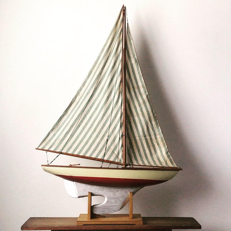 アンティーク ヨット 船舶模型 精密模型 高級素材 ヴィンテージ木製
