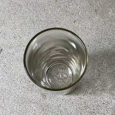 アンカーグラス  タンブラー  CAN  高さ約15cm 島田製作所  無色ややグレー  昭和初期〜中期 完品
