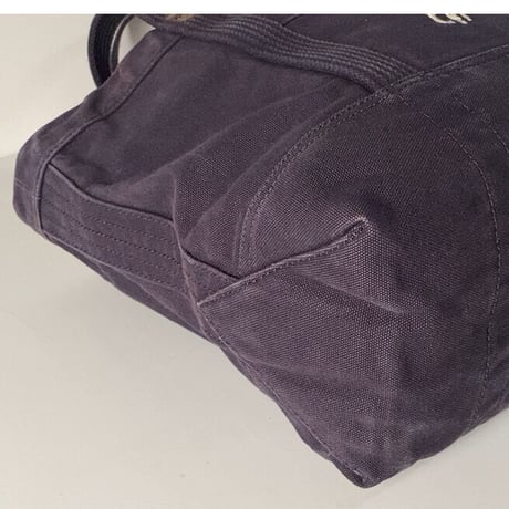 POLO RALPH LAUREN ポロ ラルフローレン 2021年製 キャンバストートバッグ ヘビーオンス レザーワッシャー銅リベット USED