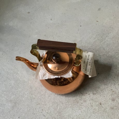 COPPER100 新光金属 コッパーケトル 1.8L ウッドハンドル ウッド摘み 銅やかん ほぼデッドストック 未使用品