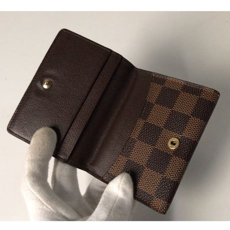 LOUIS VUITTON ルイヴィトン ダミエ ラドロー N62925 コンパクトウォレット ハーフフラップ付コインケース 小銭入れ カードケース 2つ折りミニ財布 中古品