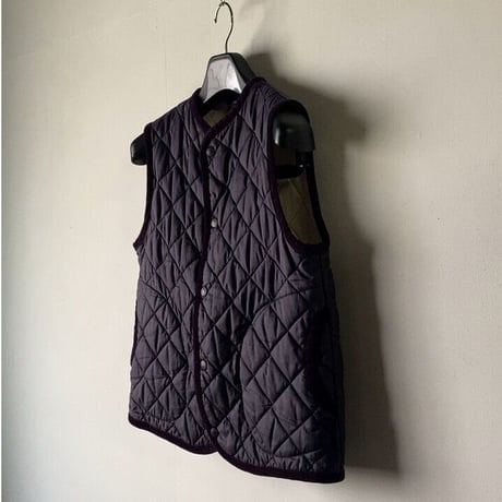 LAVENHAM ラベンハム キルティング ベスト ジレ コクーンソーンハム  2021年製 ダークパープル レディース S 中古美品