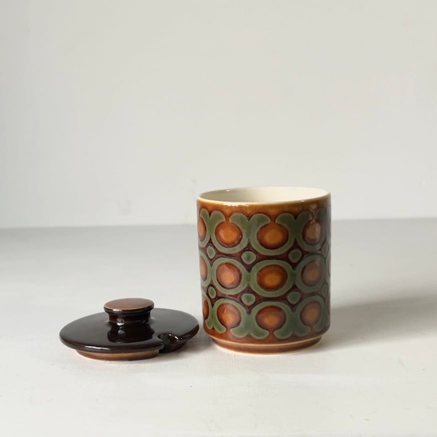 HORNSEA ブロンテ シュガーポット 英国 ヴィンテージ 陶器 ホーンジー Bronte ポット 食器 イギリス モダン レトロ ビンテージ 97774 イギリスのビンテージ陶磁器、ホーンジーHORNSEAのブロンテのシュガー