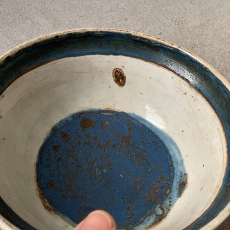 古作 花紋様 牡丹図 菓子器 大鉢 深鉢 深皿 丼 焼物 茶道具  杯洗 盃洗 箱付き アンティークテーブルウェア