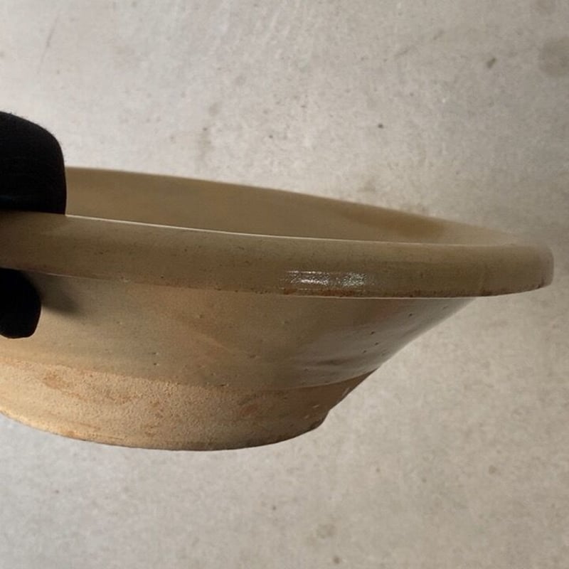 古いこね鉢 38cm 昭和19年 浅型捏鉢 灰釉 古瀬戸 大鉢 メダカ鉢 古いこね鉢 38cm 昭和19年 浅型捏鉢 灰釉 古瀬戸 大鉢 メダカ鉢