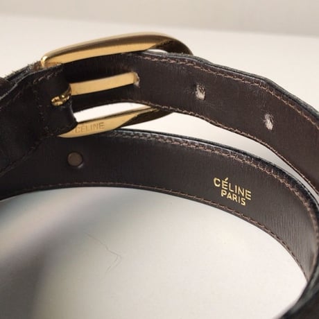 CELINE セリーヌ  ヴィンテージ  馬車シンボル  レディース  レザーベルト  中古品