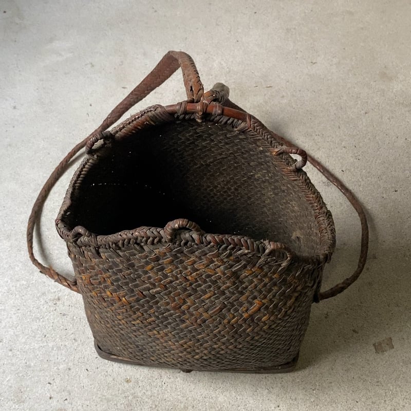 背負い籠 アンティーク 特大背負い籠 古道具 古民具 骨董 背負いカゴ