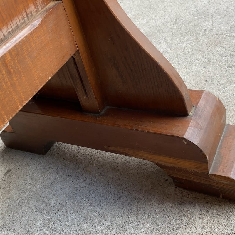 アンティーク 木製 病院の衝立 モールガラス 目隠し 仕切板