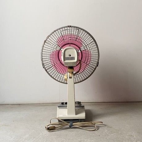 MITSUBISHI  ELECTRIC COMPAC D25E8  三菱扇風機  オールド三菱 1968年製 ヴィンテージ家電 レトロ扇風機 ピンク羽 コード内蔵可  実用品