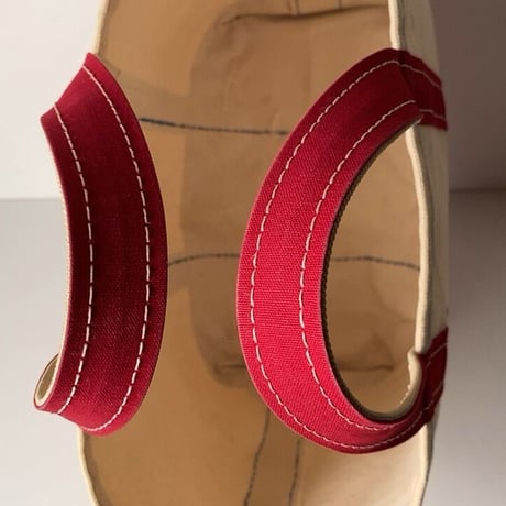 LLBean (オールド エルエルビーン) 80sミディアム トート ボートアンドトートキャンバス  レッド/キナリ  ヴィンテージ トートバッグ 鞄  made in usa