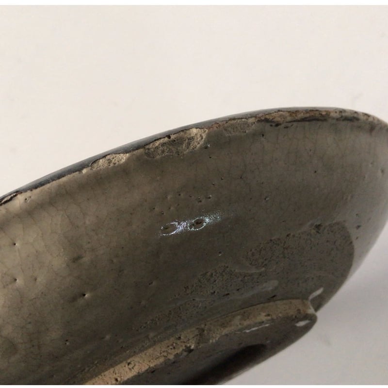 アンティーク江戸後期　重厚で芸術的な雰囲気の馬の目の直径26cm大皿 古瀬戸 馬の目 大皿 26.5cm 実用古美術 骨董品 古民藝 江戸後期