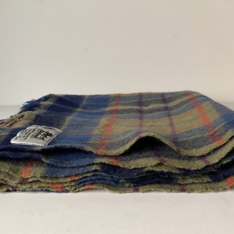 Burkraft バークラフト 旧タグ イギリス製 100%ウール ブランケット 膝掛け 大判ストール  made in great britain