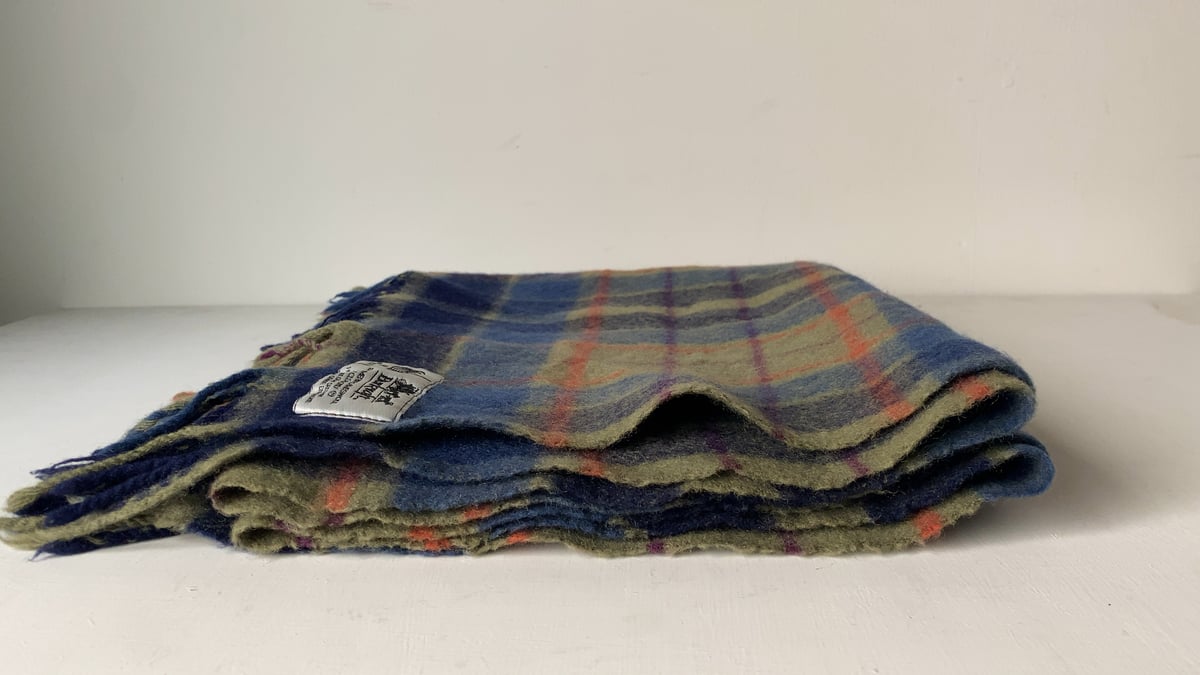 Burkraft バークラフト 旧タグ イギリス製 100%ウール ブランケット