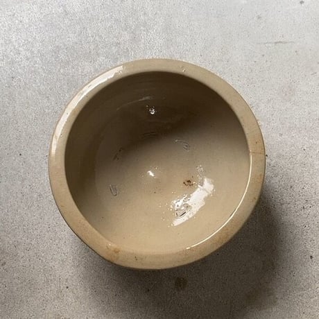 古いこね鉢 30cm 灰釉 歪な大鉢 メダカ鉢 水栽培 ビオトープ 民藝 焼物 ジャンク訳有