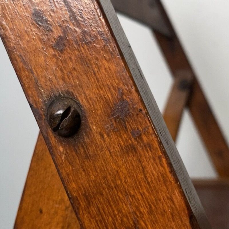 A ヴィンテージ 木製 折り畳み椅子 フォールディングチェア 昭和期