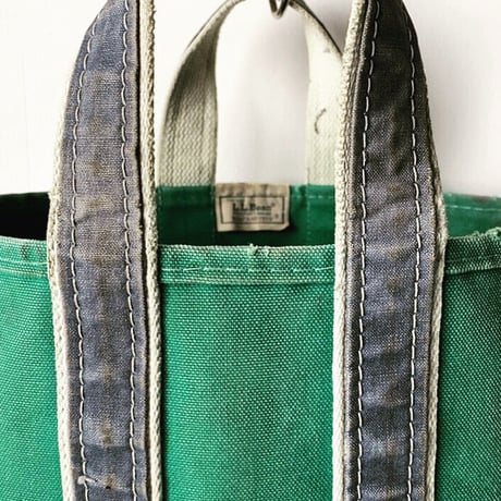 LLBean エルエルビーン 80s デラックストート Mサイズ グリーン×ネイビー ヴィンテージ ボート&トート ビーントート boat&tote made in usa