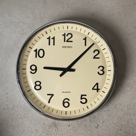 SEIKO セイコー 90s 学校時計 SH408S  2針 クオーツ 1990年代 オールドセイコー ヴィンテージウォールクロック ジャパンヴィンテージ 実働品