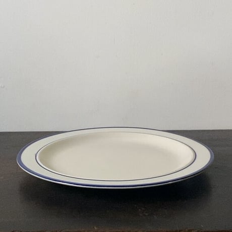 ストーンウェア ディナープレート27cm ネイビー ライン Elegance collection 80s ジャパンヴィンテージ 美品