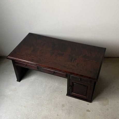 北海道民芸家具  樺材無垢  引出し文机  幅約95cm 座卓 ローデスク ローテーブル ミニテーブル 小机 日本製 民藝家具 HM420