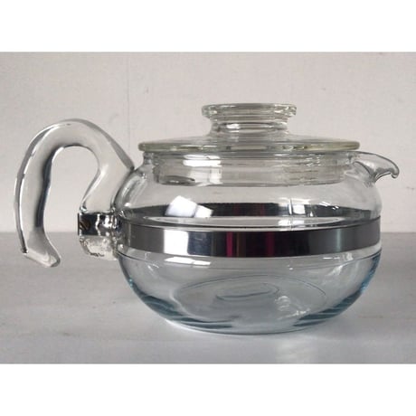 PYREX パイレックス  オールドパイレックス  耐熱ガラス ティーポット 8336-H  7756-C  フレームウェア  美品  made in USA