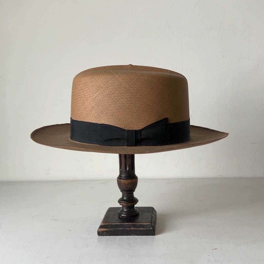 アンティーク　本パナマ帽　ハット　帽子　ヴィンテージ　レトロ　おすすめ品　美品 TOKIO HAT SuperPanama ヴィンテージ パナマハット ユニセックス