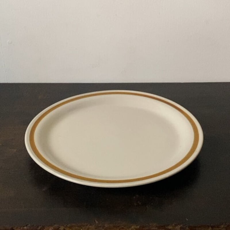 ストーンウェア ディナープレート27cm ダークマスタード ライン