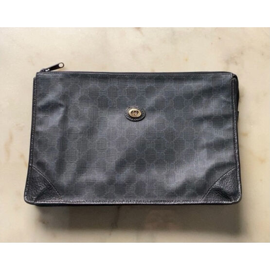 GUCCI オールドグッチ インターロッキング GG柄コーティングキャンバス