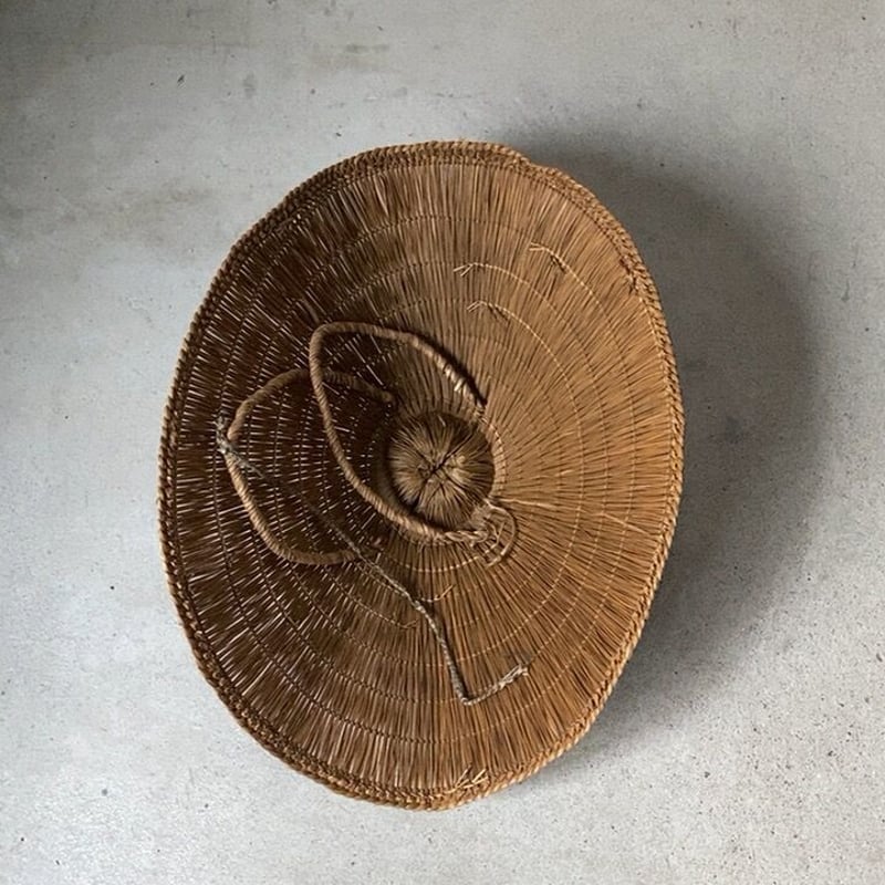 Y様おまとめ) 2点セット明治期 編み笠 折編笠 旅笠 山笠 作業笠 日除