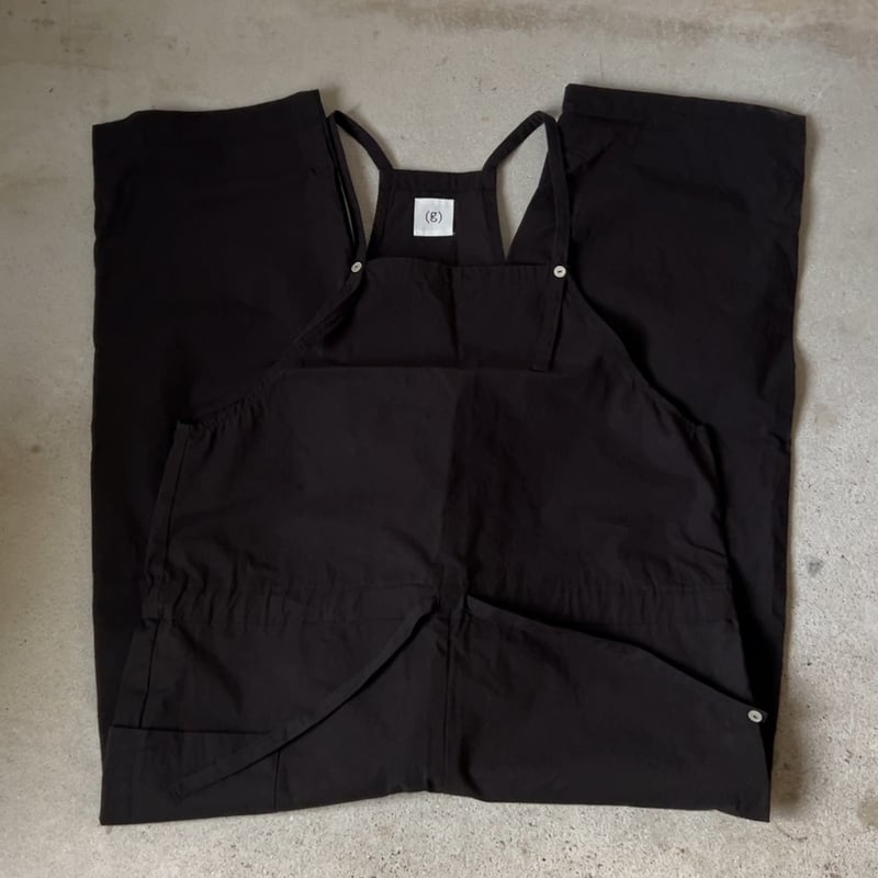 g) グラム コットン100% サロペット ブラック オールインワン