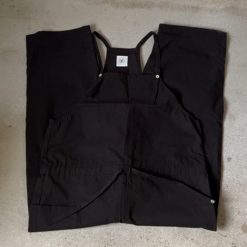 g) グラム コットン100% サロペット ブラック オールインワン